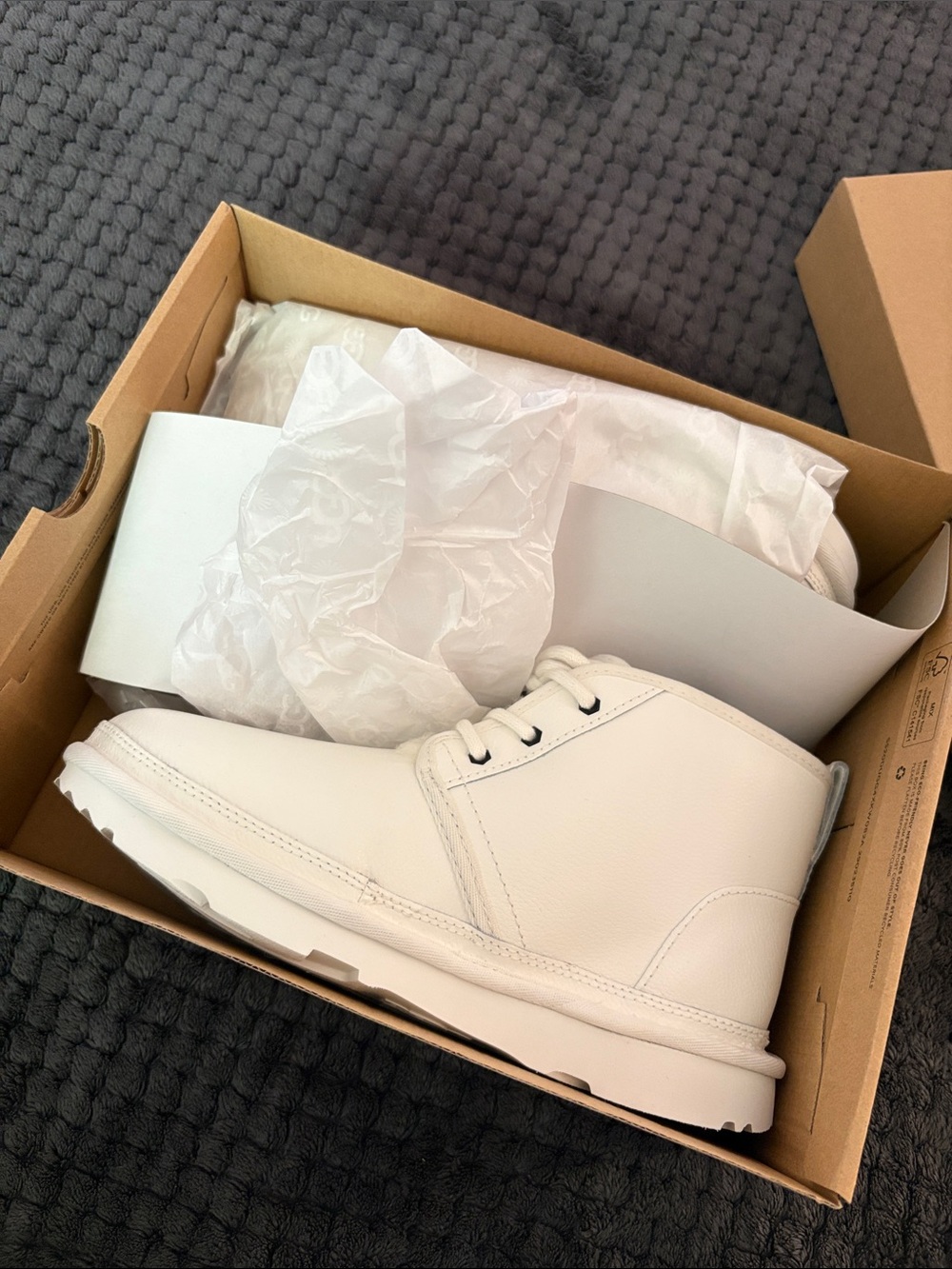 UGG Women's White Casual Winter Lace-Up Boots